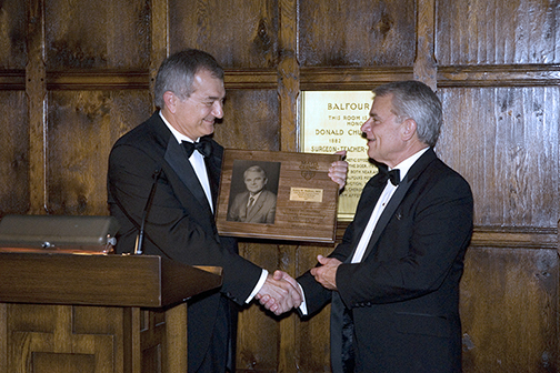 Chancellor Larry Hollier, MD being honored by Mayo Clinic